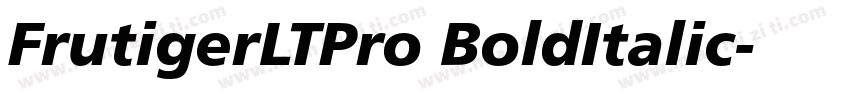 FrutigerLTPro BoldItalic字体转换